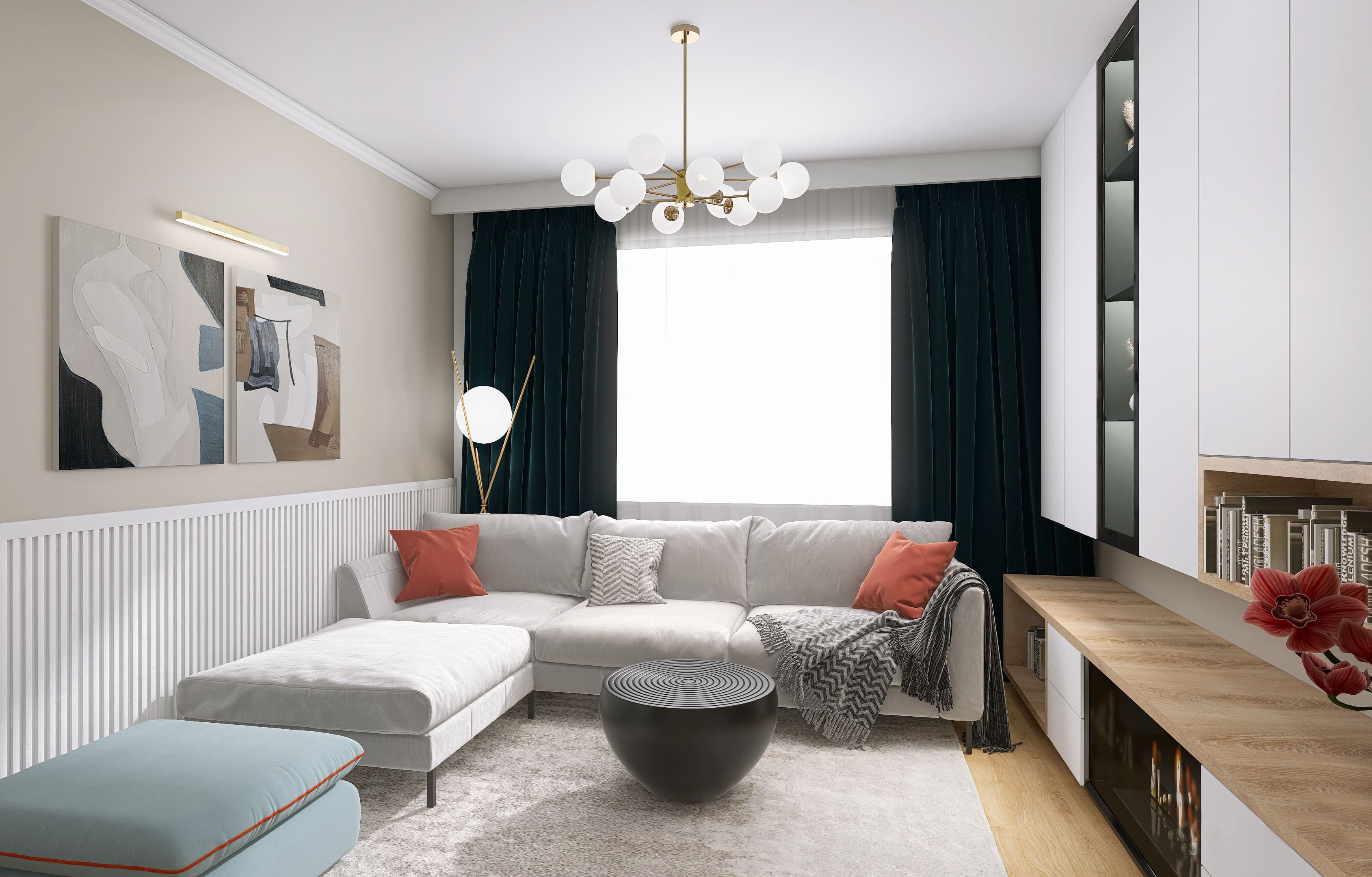 Design interior living - Apartament Iasi